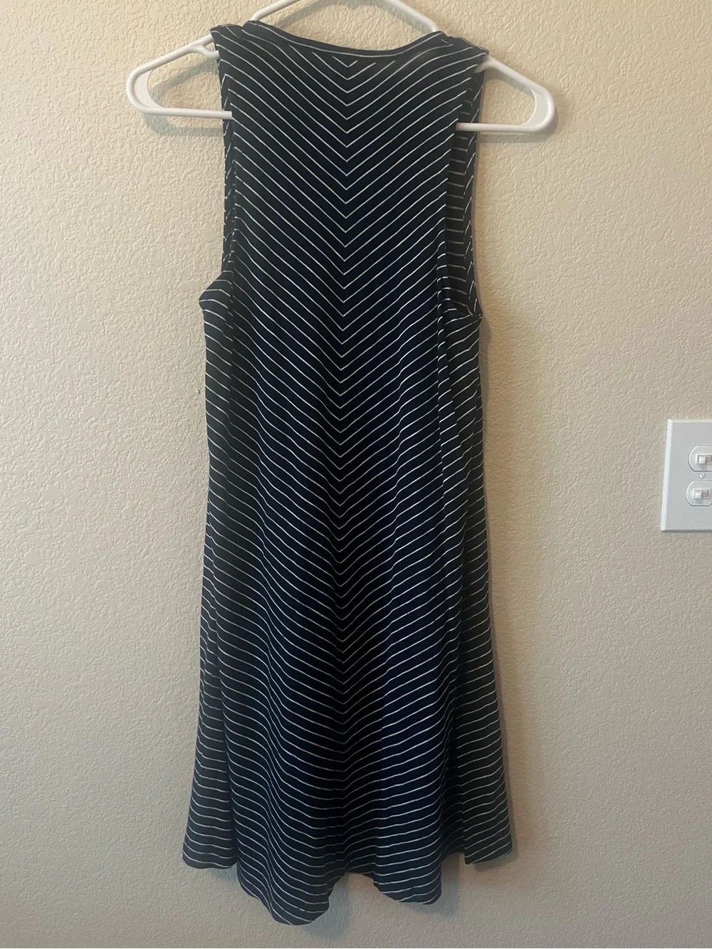 Madewell Navy and White Striped Tank Swing Dress